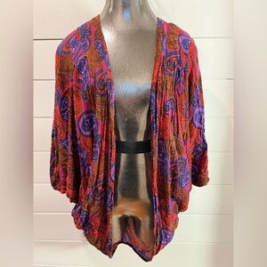 VOLCOM – Kimono drapé à imprimé cachemire – Taille unique